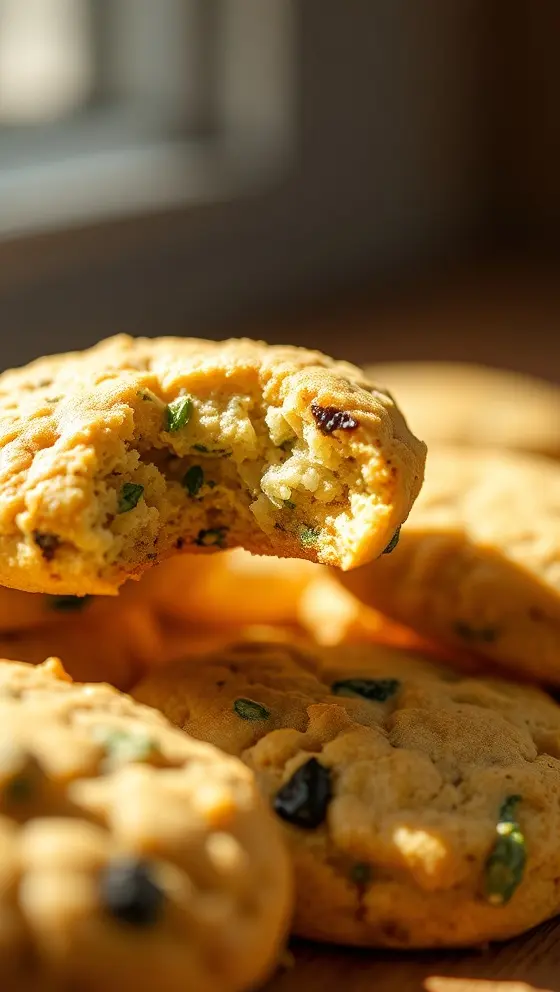 Herb Infused Cheddar Blue Cheese Cookies