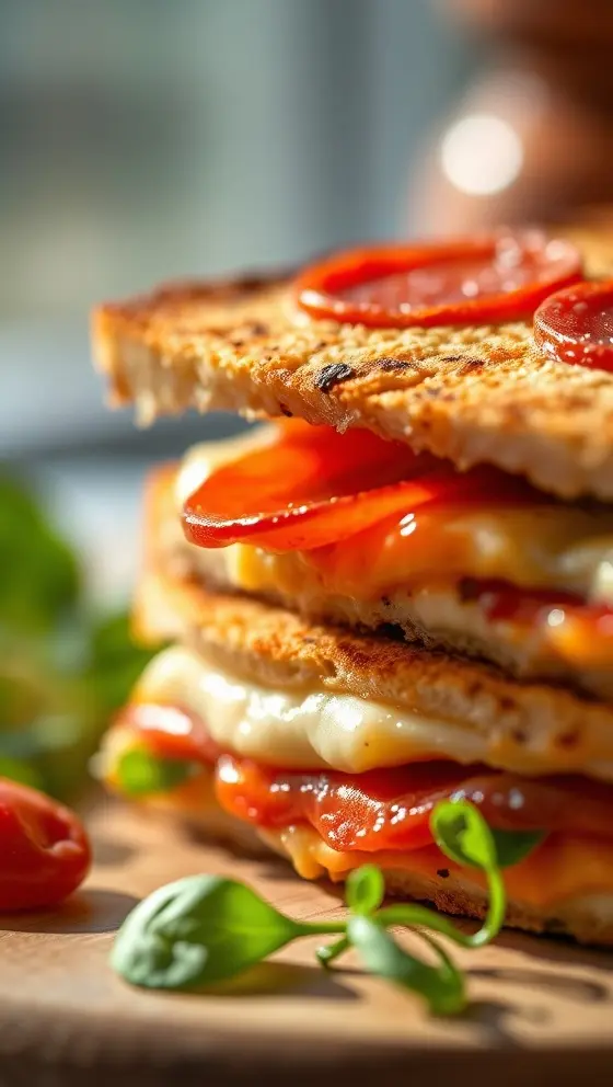 Pepperoni Pizza Grilled Sandwich