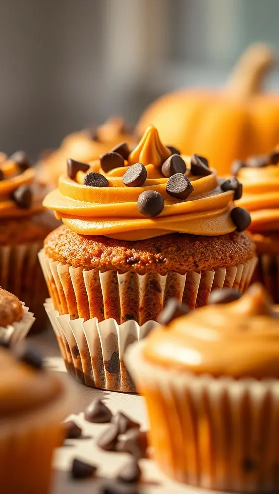 Pumpkin Chocolate Chip Cupcakes