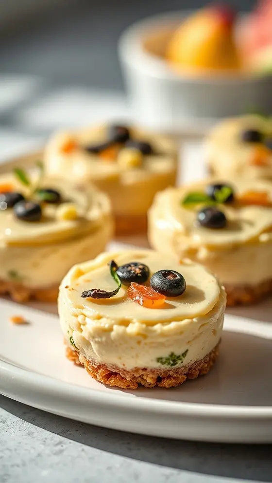 Savory Baby Swiss Cheesecake Bites