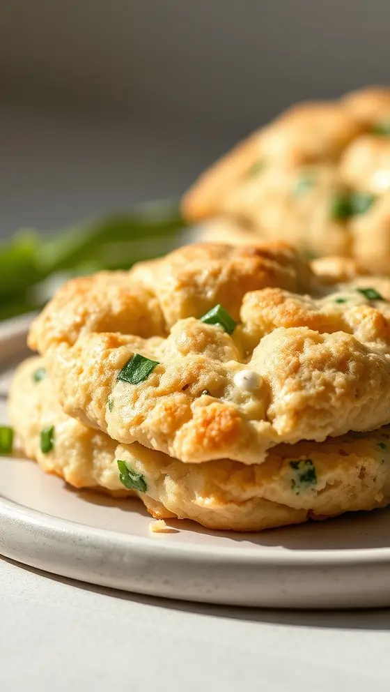 Savory Cheese and Chive Drop Scones
