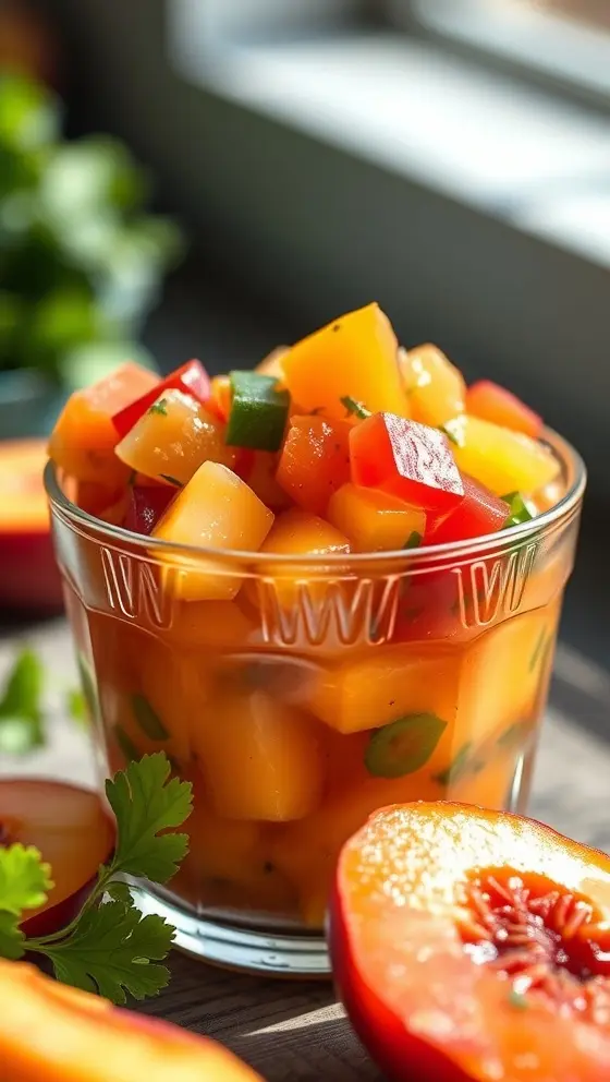 Sweet Spicy Summer Peach Salsa