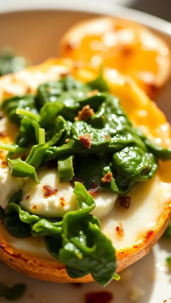 Baked Feta Eggs with Spinach