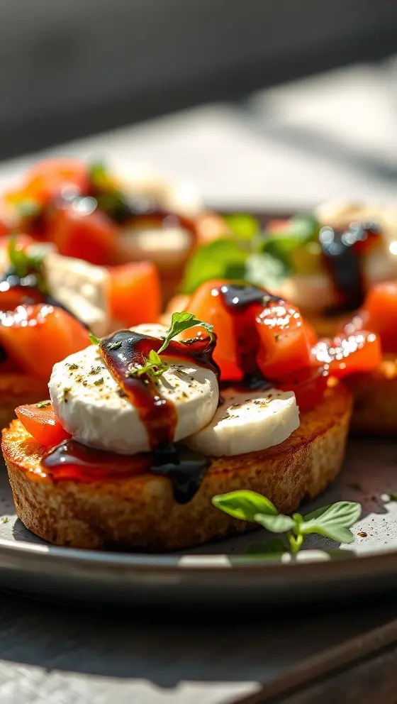 Bruschetta with Goat Cheese and Balsamic