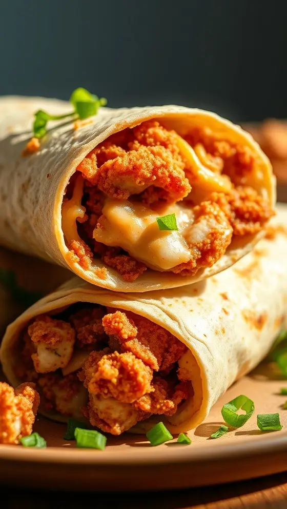 Crispy Baked Chicken Burritos